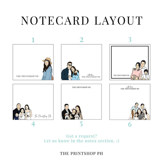 Family Digital Artwork: Notecards